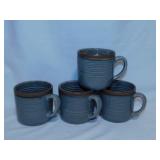 4 Food Network mugs - Vintage punch bowl w/