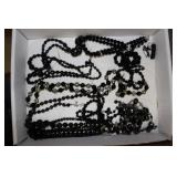 10 black mourning bead necklaces & more