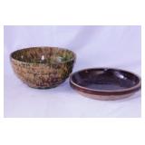 Vintage Cook-Rite glazed stoneware pie plate,