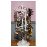 Earrings on carousel display stand