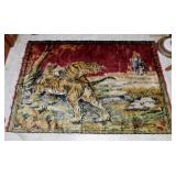 Vintage Bengal Tigers hunting scene wall