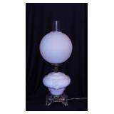Gone With The Wind lamp w/ glass chimney,