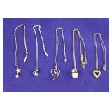 5 Vantel Pearls pendants w/ chain necklaces