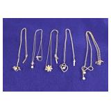 5 Vantel Pearls pendants w/ chain necklaces