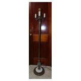 Antique brass & onyx 4 light floor lamp, 56"