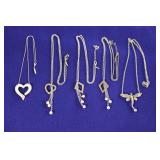 5 Vantel Pearls pendants w/ chain necklaces