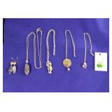 5 Vantel Pearls pendants w/ chain necklaces