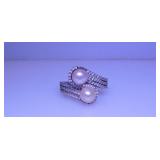 6 Vantel Pearls sterling 925 silver rings