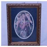 2 matted & framed cherub prints - Inspirational