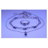 Tanzanite & sterling 925 silver jewelry: Ring,