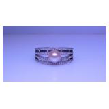 6 Vantel Pearls sterling 925 silver rings