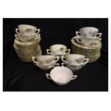 Antique Limoges France dinnerware: 11 cream soup