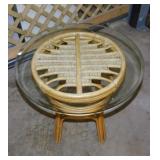 Mid Century Coastal split bamboo & rattan patio