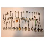 29 vintage souvenir spoons
