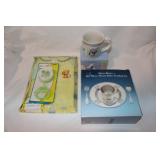 Silver Bears 4 piece silver plated baby feeding