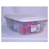 Sterilite 12 qt. storage tote w/ lid full of