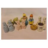 6 porcelain salt & pepper shakers
