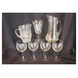 Anchor Hocking Star of David starburst pitcher,