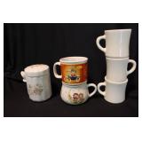 2 vintage Victor ceramic Diner coffee mugs -