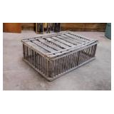 Antique oak chicken crate