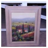 Original Tuscany Italy landscape oil painting on