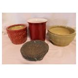 Stone Mortar dish - Starfish themed flower pot,