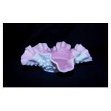 Fenton Glass: Opalescent Cranberry Hobnail double