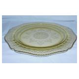 7 Federal amber Depression glass Patrician Spoke