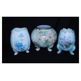 Antique porcelain & vintage ceramic egg vases, 5"
