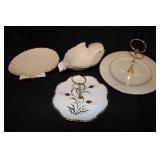 2 Lenox figural dishes: Shell & bird - 2 Lenox