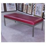 Vinyl upholstered end of the bed bench, 48" x 20"
