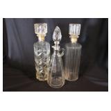 Mid Century diamond quilt pattern decanter, 12" -