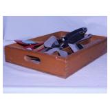 Divided utensil tray w/ utensils: Graters - Peeler