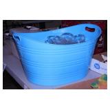 Large plastic tote bin - Indiana Glass snack