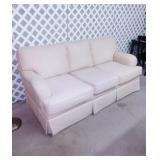 Nice clean cream tweed 3 cushion sofa couch,