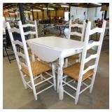 Vintage double dropleaf dining table and 4
