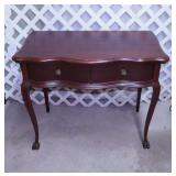 Antique mahogany 2 drawer foyer console table,