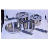 Farberware Millenium stainless cookware w/ glass
