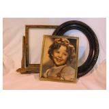 Antique oval wooden frame - Wooden table top