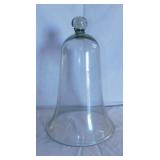 Large bell shaped glass cloche, 15.5" tall