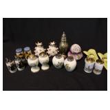 7 porcelain salt & pepper shakes - 2 shakers
