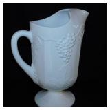 Indiana milk glass Harvest Grapes beverage set: