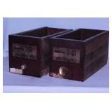 2 antique oak hardware store drawers,