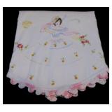 Vintage hand stitched Southern Belle pillowcase -
