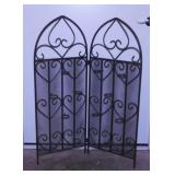 Wrought iron garden patio divider screen panel
