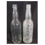 2 antique Fecker Brewing Danville Illinois glass