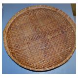 Large rustic bamboo Zaru colander tray basket,