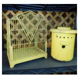 1930 SandaM high class art deco bird cage, 11" x
