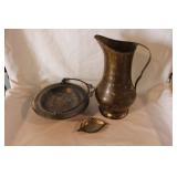 French hammered copper pitcher, 13" - Occupied