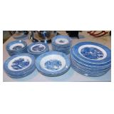 Currier & Ives dinnerware: The Old Grist Mill